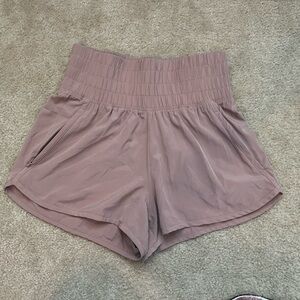 YPB Abercrombie & Fitch Mocha High-Waisted Shorts